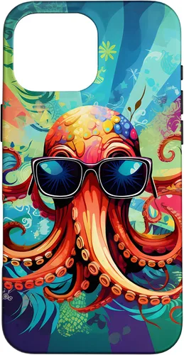 Vista 19 de iPhone 11 Pro That's One Cool Pultopus Pulpo colorido con funda para gafas de sol