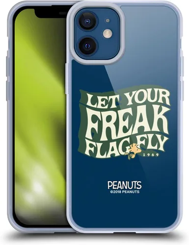 Vista 178 de Head Case Designs Funda de gel suave con licencia oficial de Peanuts Freak Flag Fly Woodstock 50th compatible con Apple iPhone 7 Plus/iPhone 8 Plus