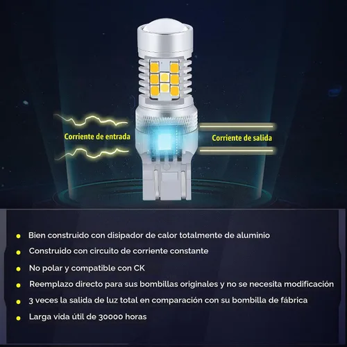 Vista 7 de Alla Lighting BAY15D 1157 Switchback Luces LED de Señal de Giro, Color Dual Ámbar Amarillo/Blanco 6000K 12V 3496 7528 2357NAK 2357AK Extremadamente
