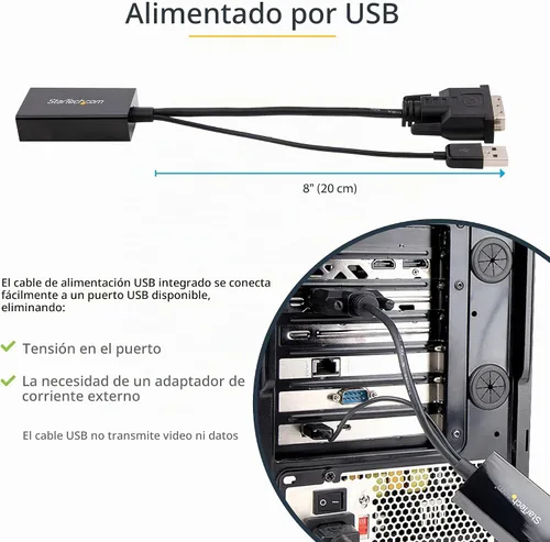 Vista 5 de StarTech DVI-D a DisplayPort - Adaptador y convertidor, 1920x1200, USB