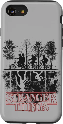 Vista 18 de Stranger Things Upside Down Hawkins Ride - Carcasa con logotipo para iPhone 17