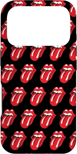 Vista 30 de Rolling Stones Classic Tongue Logo Repeat - Carcasa para iPhone 17, color negro