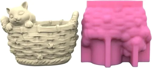Vista 10 de Moldes de silicona de resina de búho para macetas de flores, moldes de macetas de cerámica y arcilla, molde de plantador de silicona para macetas