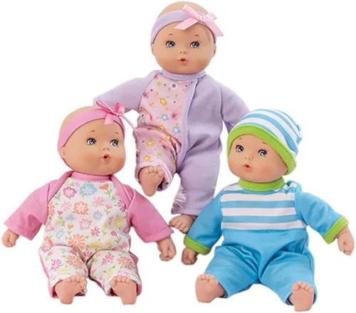 Vista 4 de Madame Alexander Muñeca Mini Bebé de 8 pulgadas Little Cuties, Azul, Tono de Piel Claro