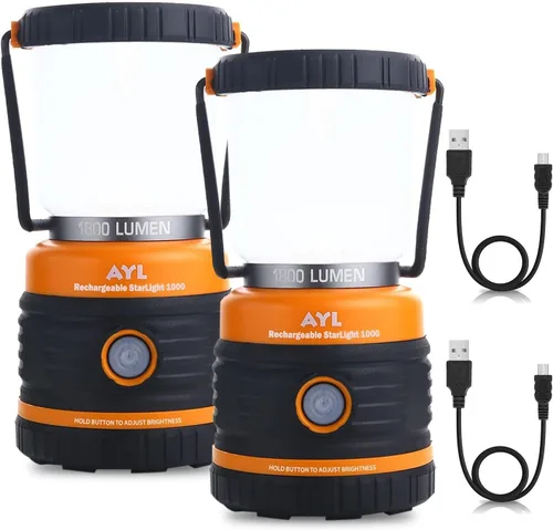 Vista 11 de Linterna LED para campamento recargable, 1800 lúmenes, 4 modos de luz, banco de energía de 4400 mAh, impermeable IP44, linterna perfecta