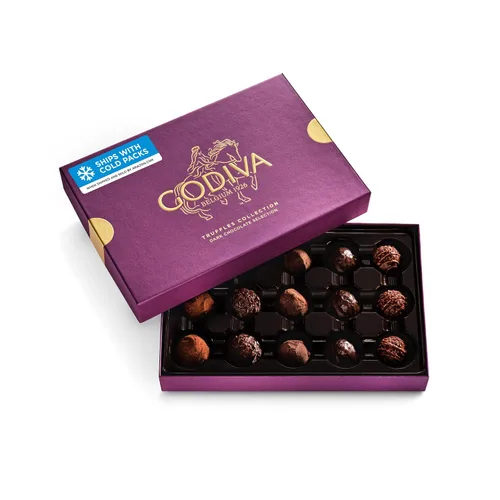 Vista 7 de Godiva - Caja de regalo de trufas belgas de chocolate oscuro, gourmet