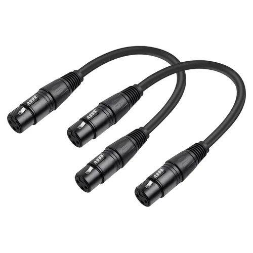 Vista 11 de Paquete de 2 cables de micrófono XLR macho a macho de 3 pines, cable de audio equilibrado profesional con cobre sin oxígeno, conectores chapados