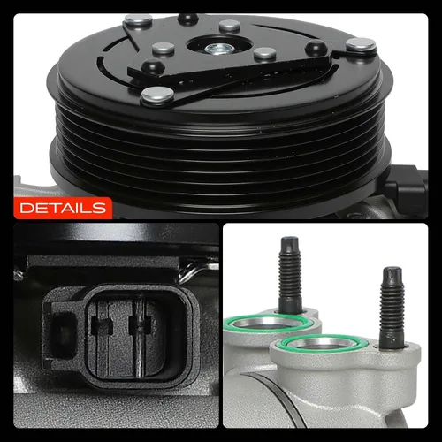 Vista 9 de A-Premium Compresor A/C con embrague compatible con Land Rover Discovery Sport 2015-2017 2.0L, Range Rover Evoque 2016-2019 2.0L