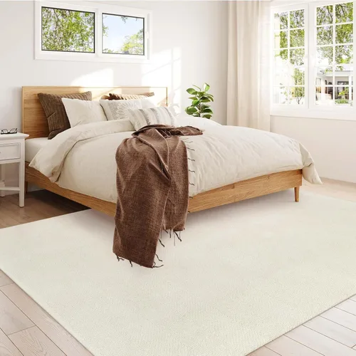Vista 131 de LEEVAN Alfombra lavable para baño, alfombra tejida negra de 2 x 3 pies para entrada, alfombra de puerta delantera de algodón, alfombras pequeñas