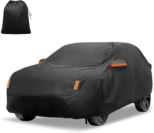 Vista 25 de X AUTOHAUX Funda de coche para Mini Cooper 2DR 2002-2021 210D-PU para exteriores, cubierta completa para todo tipo de clima, con cremallera