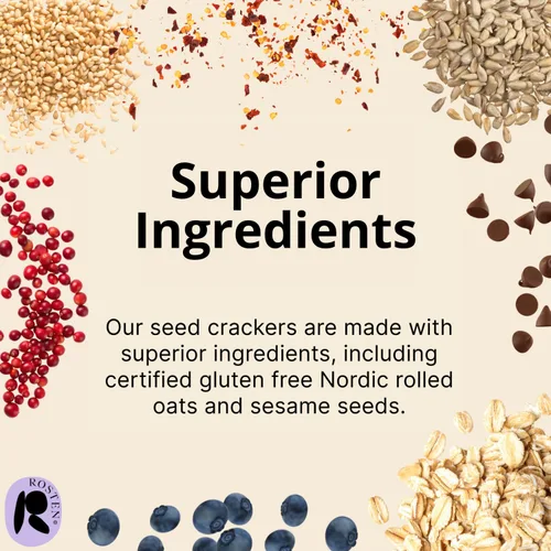 Vista 4 de ROSTEN SeedBoost - Galletas de semillas (paquete de 8), veganas, sin OMG, sin gluten (2.5 onzas cada una)