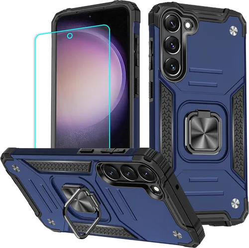 Vista 8 de HNHYGETE Funda para Samsung S23 con protector de pantalla HD: [grado militar de 20 pies probada en caídas] Funda protectora a prueba de golpes