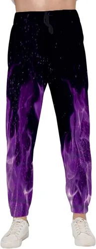 Vista 4 de Loveternal Pantalones deportivos para hombre y mujer, divertidos estampados 3D, gráficos y geniales, casuales