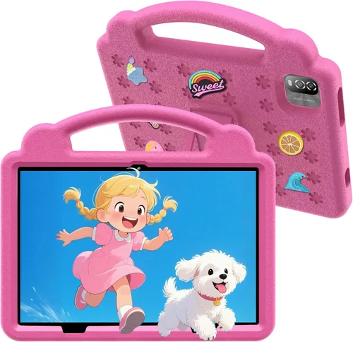 Vista 7 de Tablet de 10 Pulgadas para Niños con Estuche, Tablet Android 15 para Edades 3-12, 64GB, Tablet Educativa, Control Parental, WIFI 5G, Cámara Dual Azul