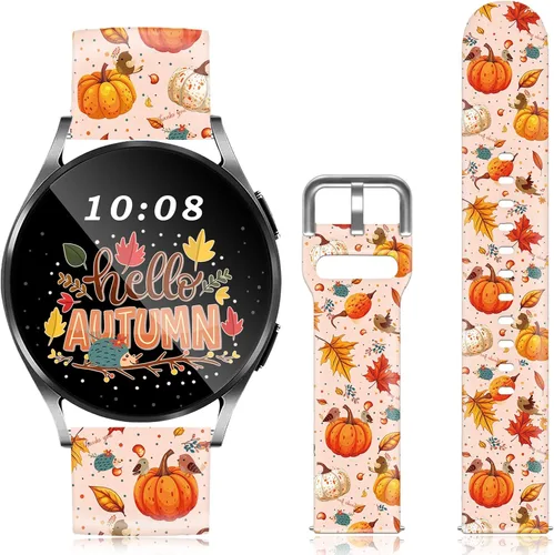 Vista 9 de Correa de reloj de 20 mm de Navidad compatible con Samsung Galaxy 6/5/5 Pro/4/4 Classic/3 (41 mm)/Active 1 y 2, tamaños 40 mm 41 mm 42 mm 44 mm 45