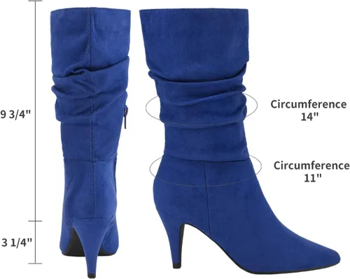 Vista 4 de DREAM PAIRS - Botas de tacón alto de media caña para mujer