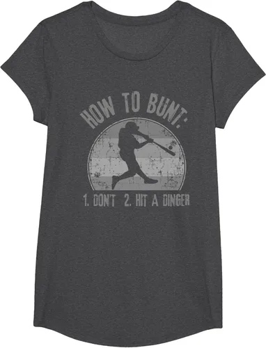 Vista 50 de Cómo Bunt Don't Hit A Dinger - Camiseta divertida de béisbol y sóftbol, Negro, S