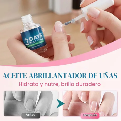 Vista 2 de Aceite de cuidado de uñas de 3 días con queratina, fortalecedor de uñas de queratina 2026, uso diario para fortalecer e hidratar las uñas con brillo