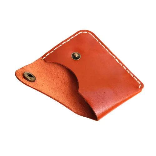 Vista 3 de Handmade Minimalist leather Card Case Wallet Front Pocket Card Holder card pack organization