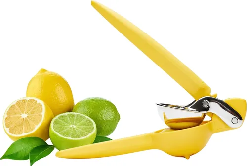 Vista 11 de Chef'n FreshForce - Exprimidor de cítricos de limón, prensa manual con potencia de doble engranaje para una máxima extracción de jugo, duradero