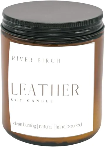 Vista 67 de River Birch Candles - Vela perfumada de almendra y miel Velas en tarro de ámbar de soja de primera calidad, totalmente naturales, no tóxicas, 8.5