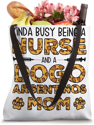 Vista 4 de Busy Being Nurse Dog Mother - Bolsa de mano Dogo Argentinos Mom