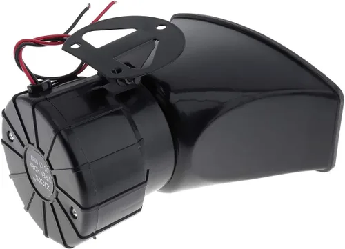 Vista 6 de 7 sonidos ruidosos alarma de advertencia de coche policía fuego sirena cuerno altavoz con control remoto marrón 12V 100W (1PC control remoto)