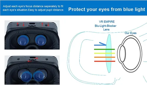 Vista 9 de Auriculares de realidad virtual para teléfono celular, auriculares de realidad virtual, gafas 3D, gafas de realidad virtual, gafas de realidad