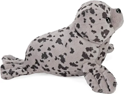 Vista 5 de Wild Republic Wild Calls Harbor Seal, sonido de animal auténtico, animal de peluche, 8 pulgadas, regalo para niños, juguete de peluche, botellas