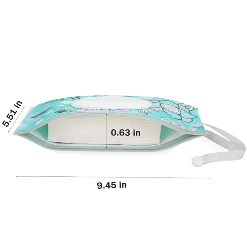 Vista 3 de PandaEar Paquete de 4 dispensadores de toallitas para bebés, soporte portátil para toallitas rellenables, bolsa de toallitas húmedas o salidas