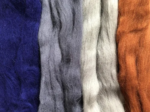 Vista 2 de T.F GHG Hilo de lana para fieltro de aguja, juego de 8 colores, 15 G/color, total 4.23 onzas, 100% lana natural, fibra de lana para hilo de fieltro