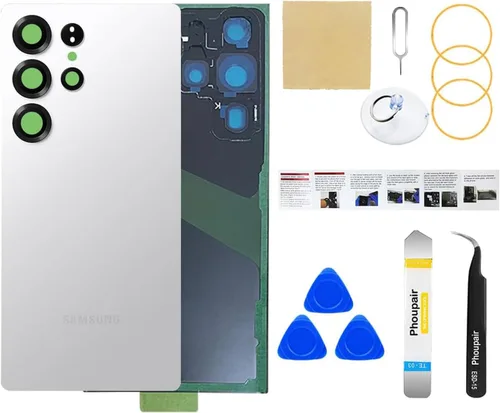 Vista 15 de Reemplazo de cristal trasero para Samsung Galaxy S24 con kit de herramientas de reparación profesional (Amber Yellow)