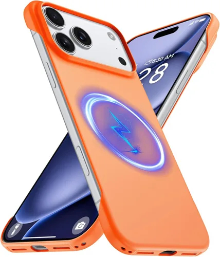 Vista 18 de GRECAZO - Funda magnética delgada sin marco para iPhone 17 Pro Max, color azul