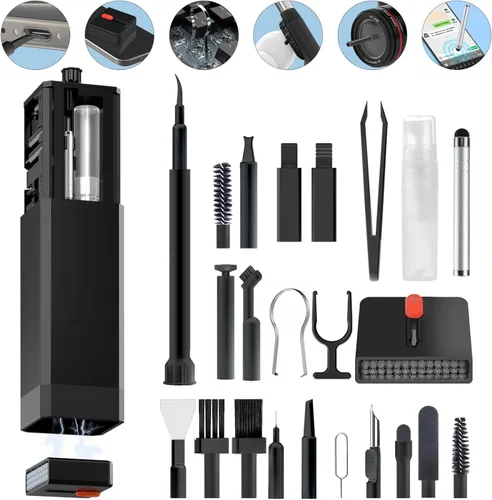 Vista 8 de Kit de limpieza de teléfono celular, kit de limpieza para iPhone para puerto de carga, kit de limpieza de teclado para Airpods/Android/USB