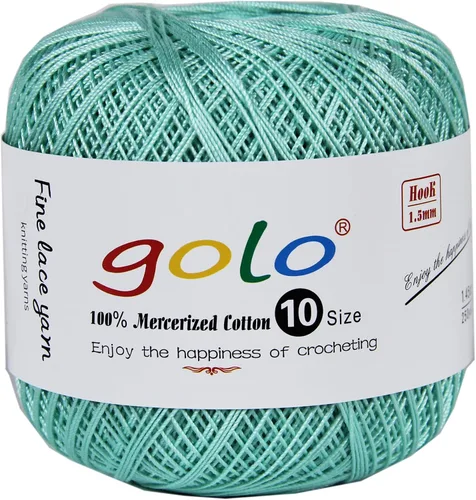 Vista 70 de Golo - 3 bolas de hilo de ganchillo tamaño 10, hilo de crochet para tejer a mano 102