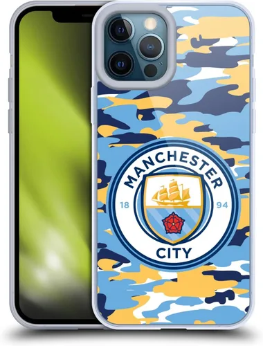 Vista 229 de Head Case Designs Funda de gel con licencia oficial del Manchester City Man City FC Blue Moon Badge Camou [protección de grado militar] compatible