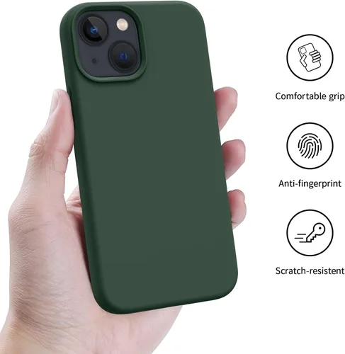 Vista 8 de AOTESIER Funda magnética para iPhone 13 Mini, compatible con MagSafe, protección militar a prueba de golpes, funda de silicona con forro