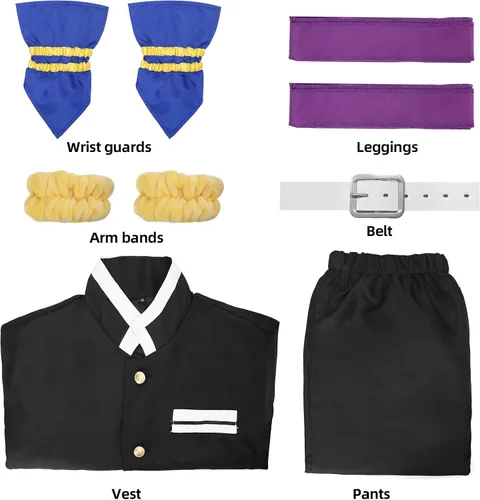 Vista 7 de Uzui Tengen - Disfraz de anime, uniforme para adultos, para Halloween