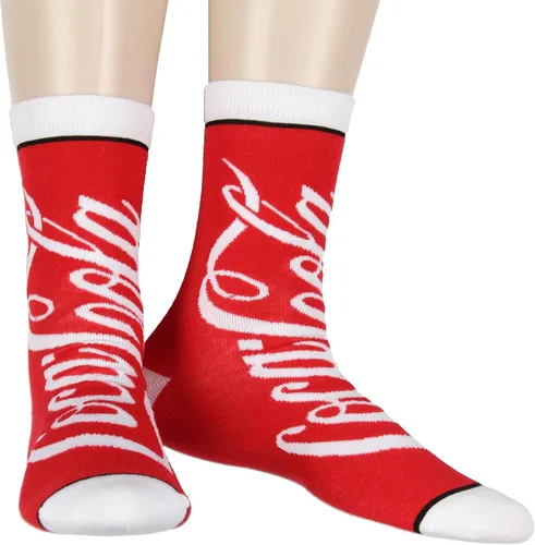 Vista 2 de Calcetines de Coca-Cola Coca-Cola Crew Botellas y Latas Soda Pop Drink Print 2 Pack