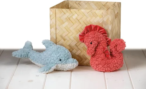 Vista 4 de Mary Meyer Animal de Peluche Suave Putty, 12 pulgadas, Caballito de Mar Coral