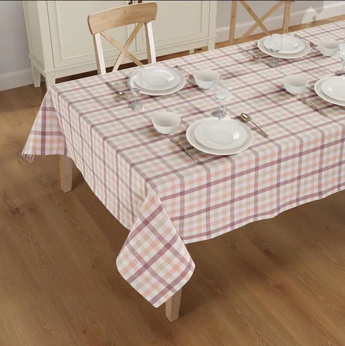 Vista 10 de Mantel de mesa rectangular - Cubierta de mesa - Algodón con costura mitrada - Fundas de mesa a cuadros para cocina, comedor, bodas, decoraciones