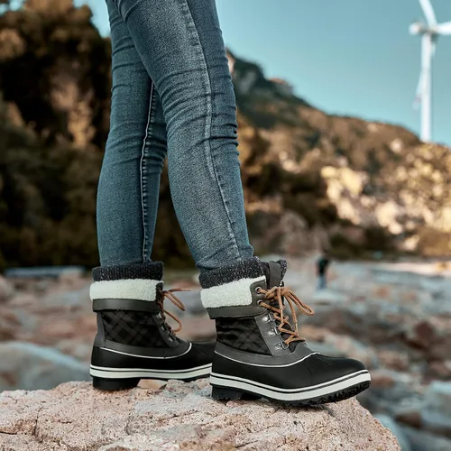 Vista 7 de Aleader - Botas de nieve impermeables para mujer