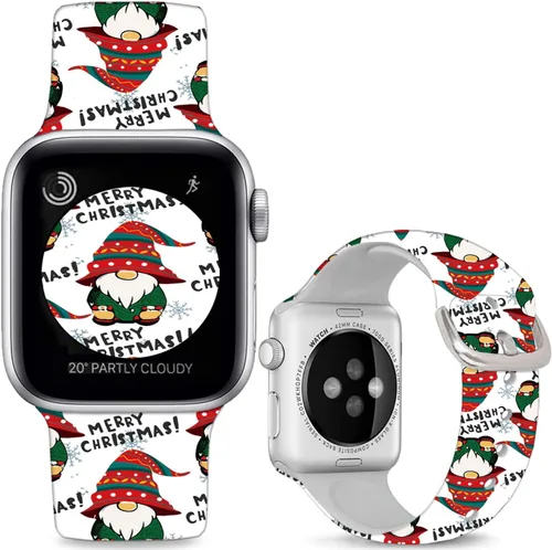 Vista 11 de Correas de silicona suaves compatibles con Apple Watch Band de 1.496 in 1.575 in 1.614 in 1.654 in 1.732 in 1.772 in 1.811 in 1.929 in, correa