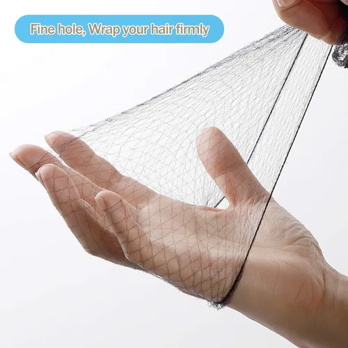 Vista 2 de KEILEOHO 200 redes para el cabello para servicio de alimentos, invisibles y transpirables, con cabezal de moño, gorra de nailon resistente