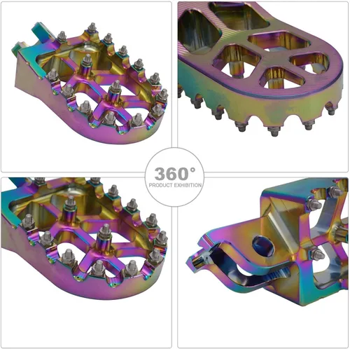 Vista 3 de JFG RACING Estriberas para Moto de Cross Estriberas de Motocicleta Pedales de Apoyo CNC Para CRF150R 07-23 CRF250R 04-23 CRF450R 02-23 CRF250L 12-21