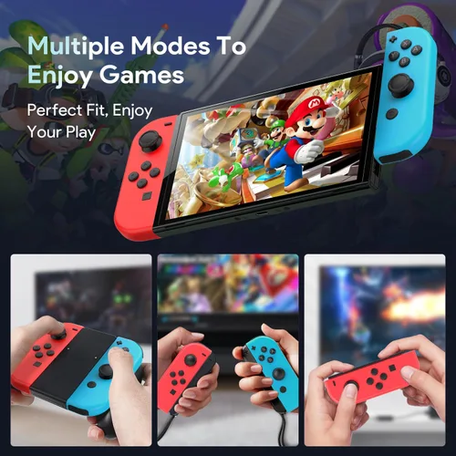 Vista 5 de Ambfina Wireless Controller Compatible with Switch, Replacement for Switch, Wireless Left and Right Controllers Support Dual Vibration
