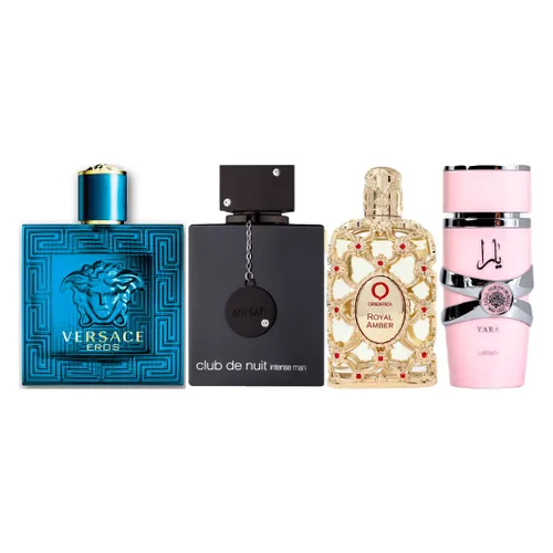 PERFUMES EROS+CLUBFULL+ROYAL+YARA de AROMA DE PRIMERA