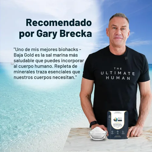 Vista 6 de Baja Gold Sal marina mineral - Recomendada por Gary Brecka - Sal de molienda fina para cocinar y hornear Sal natural de Baja para usos culinarios
