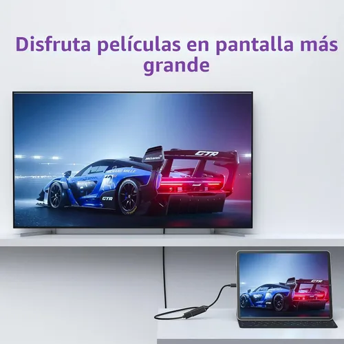 Vista 2 de RayCue Adaptador USB C a HDMI 4K, adaptador USB tipo C a HDMI [compatible con Thunderbolt 3/4] con iPhone 15 Pro/Max, MacBook Pro/Air 2023, iPad 1