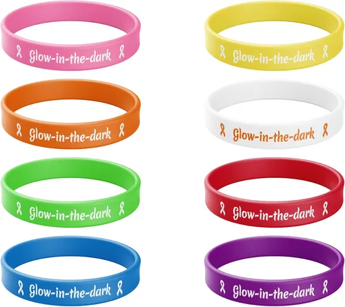 Vista 8 de 10/30/50/100 pulseras de silicona personalizadas para eventos, fiestas, conciencia, pulseras multicolor personalizadas a granel Texto en relieve